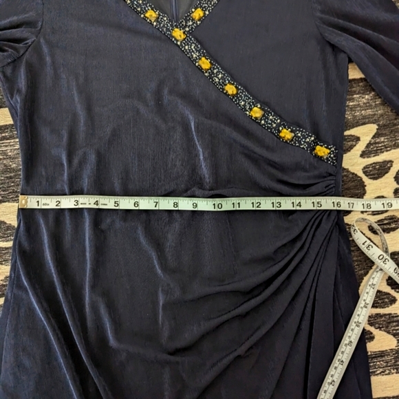 PATRA Navy Dress with Embellishments Size 14 - Picture 9 of 10
